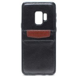 Galaxy S9+ (Plus) Leather Style Credit Card Case (Black)